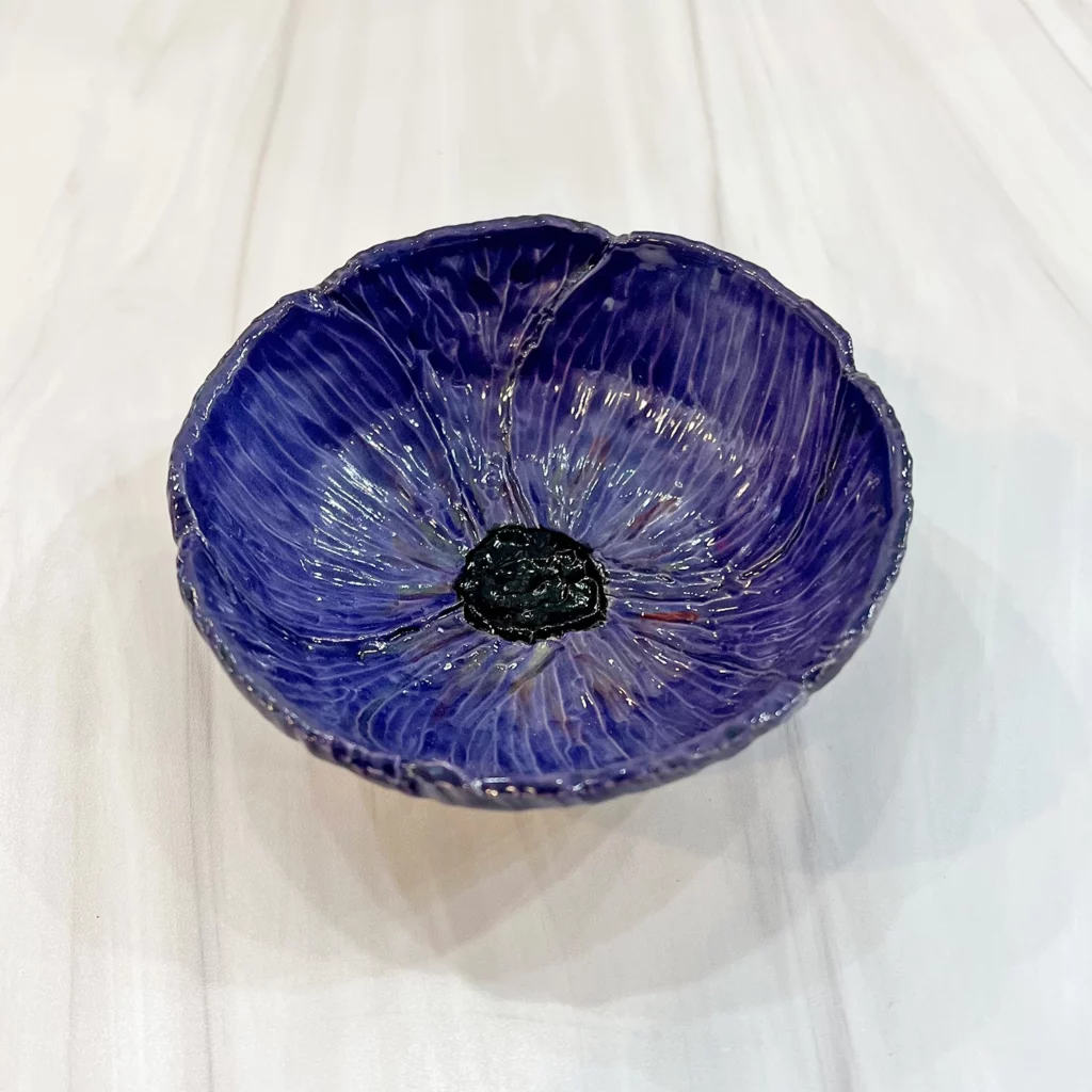 Small Purple Poppy Bowl